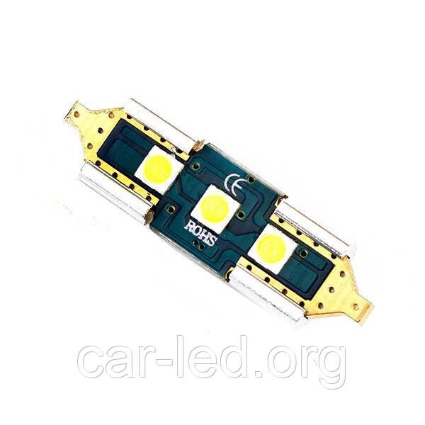Светодиодная софитная автолампа (C5W С10W) 31mm 3-3030SMD canbus Sumsung
