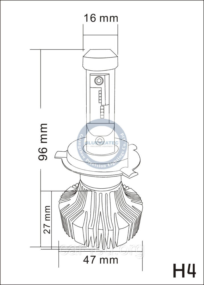 H4 (HI&LOW) PL-9G LED Headlight Premium (4500/6000Lm) ZES (без куллера)