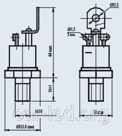ТО142-50-10 50A/1000V Тиристор ОПТРОННИЙ штирьового виконання
