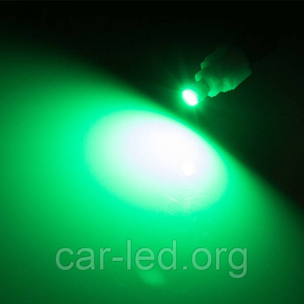 Зелена світлодіодна Автолампа Т5 (w1.2w), 3 * 3030SMD Golden Canbus Green